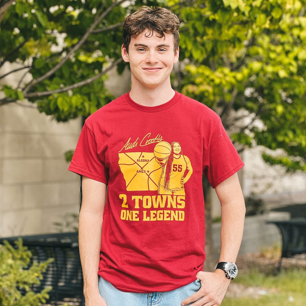 Audi Crooks 2 Towns Cardinal T-shirt